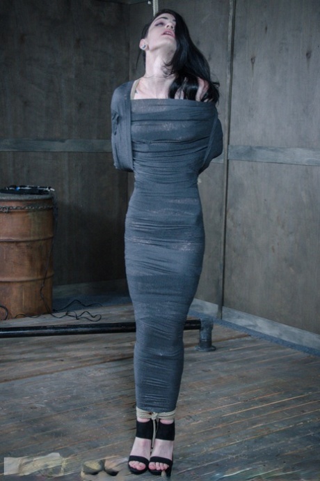 Slave Lydia Black wrapped in cellophane and bound for sexy lezdom domination 85644369