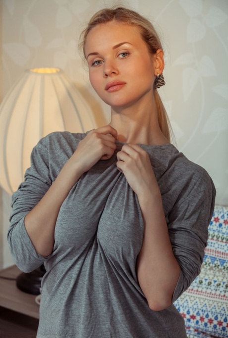 Beautiful teen girl Caroline Abel uncovers her nice tits and smooth vagina 41714967