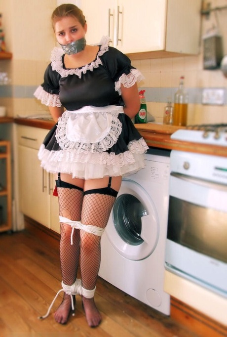 Two French maids are tied up with rope and silenced with gags 19156647
