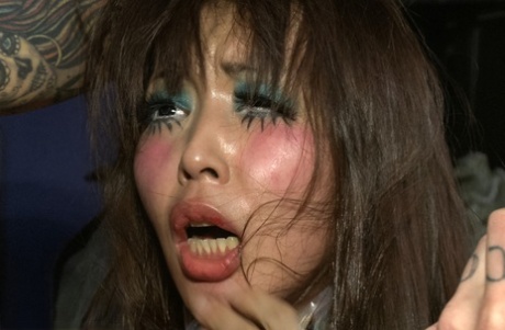 Asian girl is restrained and gangbanged under threat of electrical torture 89805064